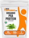 BulkSupplements.com Proteína Ervilha Orgânica em pó - Planta base & Vegan proteína em pó - Sem sabor e sem glúten, 30g por serviço, 100g (3,5 oz) (Pacote de 1)