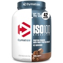 Dymatize ISO100 Pó de proteína hidrolisada, 100% Whey Isolate Protein, 25g de proteína, 5,5g BCAAs, sem glúten, absorção rápida, fácil digestão, chocolate gourmet, 3 libras (42 servimentos)