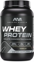 Incrível músculo 100% Whey Protein Powder * Fórmula avançada com Whey Protein Isolate como um ingrediente primário juntamente com ultra filtro Whey Protein Concentrate (Vanilla, 2 lb)