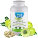One Planet Nutrition Nano Amla 500 mg Cápsulas Veggie (120 Servings), Extrato de fruta de Amla, Alta em vitamina C para produção de colágeno e suporte imunológico, Não-GMO, Vegan, Sem glúten