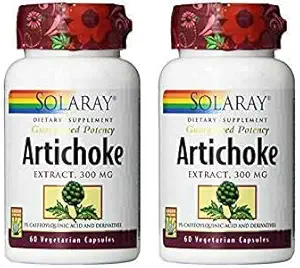 Extrato de Folha de Alcachofra Solaray, 300mg, 60 Count (2 Pack)