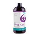 Soluções de vida Suplemento de ácido fólico líquido – 800 mcg Vitamina B9 por serviço – Berry Flavor, 8 fl oz – Absorção rápida, pré-natal, coração e suporte cerebral