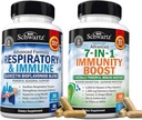 BioSchwartz Suplemento de suporte respiratório e imunológico do pulmão com Quercetina (1 Mês de Fornecimento) Mais 7 em 1 Suplemento de suporte imunológico com antioxidantes (2 Mês de Fornecimento)