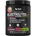 Zeal Naturals Electrolyte Powder Recovery Drink (90 Servings □ Morangueiro Kiwi) w 0 Açúcar +BCAAs +B-Vitaminas Eletrolyte Supplement w Potassium Zinc & Magnésio para Hidratação - Keto Electrolytes