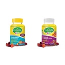 Culturelle Kids Pastilhas Probióticas para Idades 2+ - Pêssego-laranja & Frutos de Berry mistos e Probiótico diário para Crianças + Pastilhas de Fibra Veggie (Ages 3+) - 60 Contagem - Digestivo