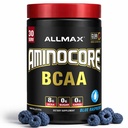 ALLMAX Nutrition AMINOCORE BCAA – 8G BCAAs – 100% puro ramo acorrentado Aminoácidos – Gluten Free - Framboesa Azul - 315 Gram