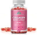 Complexo Multi Colágeno 200MG + Biotin 3000MCG + Vitamina C 50MG - Promove cabelo saudável, pele bonita, e suporte de unhas! 120 Cápsulas, Fonte de 60 dias