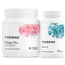 THORNE - Colágeno Plus e Biotina 8 pacote para pele radiante, cabelo e unhas - 30 Servings