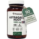 Astragalus Astragalus Raiz Immune Supplement Cápsulas de suporte -1000mg 90 dias de fornecimento Herbal Adaptogen - Envelhecimento saudável, saúde do coração e pulmão