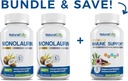 Laboratório de cura natural Monolaurin 600mg 2 Pack + Suporte Imune
