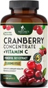 Pílulas de suplemento de cranberry 25,000mg - alta potência vitamina C Cranberry para mulheres e homens, Urinary Tract Health Support, Livre de açúcar, Gluten Free, Não-GMO, Extrato concentrado de cranberry - 120 cápsulas