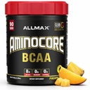 ALLMAX Nutrition AMINOCORE BCAA, Manga de abacaxi - 945 g Pó - 8.18 Grams of Branched Chain Amin Acids Per Serving - com B Vitaminas - Sem preenchimentos ou Aminos Não-BCAA - Livre de Açúcar - 90 Servings