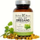 Óleo de raiz de ervas de Orégano - Feito de óleo de orégano mediterrâneo - 90 Cápsulas fáceis de engolir Softgel - Força extra 150mg