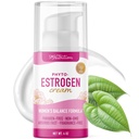 Phyto Estrogen Cream para mulheres com Yam selvagem planta baseada Hot Flash, Menopause & Menstrual Cycle Support - Preto Cohosh, Dong Quai, Red Clover - 96 Servings tópicos - 4 oz Bomba - Vegan, Paraben-Free