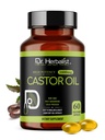 Dr. HERBALIST Castor Oil Cápsulas - 1600mg por serviço, 60 Contagem - Não-GMO, Absorção Rápida, Vegetariano, Frio-Pressed, e Alta Potência - Suporta Pele, Cabelo, Laxantes Naturais e Saúde Digestiva