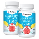 15mg L Metilfolato (5-MTHF)- Ácido Fólico Ativo Enriquecido com Vitaminas B6 e B12-60 Cápsulas Vegetarianas - Não-GMO, Sem Glúten