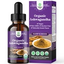 USDA Organic Ashwagandha Liquid Drops - Ashwagandha Root Extract for Stress and Mood Support - Delicious Pure Adaptogen Drops for Adults - Alcohol-Free Herbal Tinturas for Rest - 30 ml Garrafa
