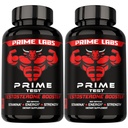 Prime Labs Testosterona Suplemento para homens (2-Pack) - resistência, resistência, energia, & força - Testosterona masculina Booster & Treino para homens Suplemento - 120 Caplets