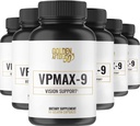 Golden After 50 VpMax-9 - Cuidados com vista e Suplemento Antioxidante com Vitaminas Oculares, Luteína, Licopeno e Extrato de Bilberry - 6 Garrafas