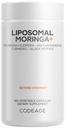 Codeage Suplemento Lipossômico Moringa+, 400mg Moringa 50:1 Extrato - 20.000mg Moringa Oleifera Folha Equivalente - Açafrão, Ashwagandha, Pimenta Negra, suprimentos de 3 meses, Vegan Moringa Pó - 180 Cápsulas
