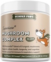 Wonder Paws Imune Suportar Cogumelo Pó para Cães – Complexo de Cogumelo Orgânico para Imunidade, Cognição, Saúde Celular, Longevidade - Com Peru Cauda Cogumelo para Cães, Reishi & Leões Mane – 90 Scoops
