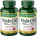 Óleo de peixe da recompensa da natureza (Odorless) 1000 Mg, 240 Softgels (2 X 120 garrafas de contagem)