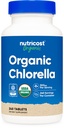chlorela orgânica nutricost 500mg, 240 comprimidos - sem glúten, não-GMO