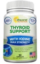 aSquared Nutrition Premium Thyroid Support Supplement with Iodine (180 Cápsulas) - Best Herbal & Vitamina Complex Pills w/ B12, Ashwagandha, Bladderwrack & Kelp - Helper for Healthy Hormone & Energy