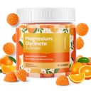 90 Count Magnesium Glycinate Gummies 400mg w/Ashwagandha Supplement - Supplement de Magnesium Glycinate de Zinco Grátis Ashwagandha Gummies para Adultos