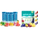 Venture Pal Sugar Free Electrolyte Powder Packets & Mastigable Fast-Melt Electrolyte Tablets, Sport Electrolyte para correr caminhada Cycling Sports Nutrition...