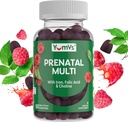 Gummies pré-natais para mulheres - Vitaminas pré-natais para mulheres com ácido fólico, ferro e colina - Vegetarian & Kosher Gravidez Vitaminas - Mulheres Multivitaminas pré-natais com A C D3 E B6 B12 (60 Conde)