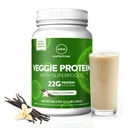 MRM Nutrition Veggie Protein with Superfoods Vanilla Flavored □ 22g Complete Protein Sobre 8.8g Aminoácidos Essenciais □ 13 superfoods com Omega 3s e Omega6s