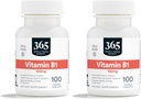 365 por mercado inteiro de alimentos, vitamina B1 100Mg, 100 comprimidos (Pacote de 2)