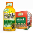 Vitamina Energia Imune+ Força extra Energia Shot Mango 48 Pack, 260mg Cafeína Natural, B-Vitaminas, Citicolina, Chá Verde, Imunidade e Foco Suporte, Açúcar Zero, Sem glúten 1,93 fl oz