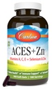 Carlson - ACES + Zn, Vitaminas A, C, E + Selênio e Zinco, Multivitamina com Zinco, Saúde Celular e Suporte Imune, Multivitamina de Selênio, Antioxidante, 360 Softgels