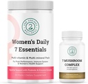 Conjunto de Vitalidade Feminina - 7 Complexo de Cogumelos & Dia das Mulheres 7 Essenciais para Bem-Estar Completo