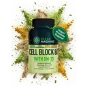 CLEAN MACHINE Cell Block 80 - Natural Vegan Testosterona Suplemento de Apoio, Estrogênio, DHT & Cortisol Bloqueador - Suplemento Saúde Próstata com KSM-66 Ashwagandha - 60 tampas Veggie
