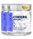 Cheers Restaurar Suplemento com DHM + L-Cysteine Sinta-se melhor depois de beber e apoiar o seu fígado 24 doses de diidromiricetina, Cysteine, Prickly Pear, B-Vitaminas, Ginger