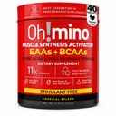 Oh!mino Essential Aminoácidos Suplemento. Pó Tropical, sem Estimulante. Todos os 9 EAAs, BCAAs e o Amino perfeito para treinos, Energia Amino, e para construir músculo, e recuperar mais rápido.
