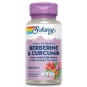 SOLARAY Berberine & Curcumina - Berberine Suplemento Turmérica com 20% Micronized Curcumin da raiz de açafrão - Herbal Wellness Support - Não-GMO, Vegan, Gluten Free, 60-Day Garantia, 60 Servings
