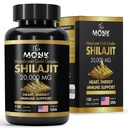 Shilajit orgânico com ácido fúlvico, ácido húmico, 85+ Minerals - grau ouro Plus - o mesmo que resina - energia, resistência, suporte cerebral - 120 cápsulas - Made in the USA