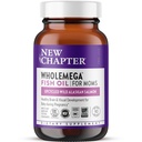 Novo Capítulo Wholemega para Mães Suplemento de óleo de peixe, Cápsulas minúsculas, 2000mg por serviço, DHA pré-natal com Omega-3 + Vitamina D3 para suporte pré-natal e pós-natal, 500mg cada - 90 contagem