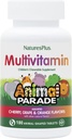 NaturezasPlus Animal Desfile Multivitamina mastigável de crianças - 180 Comprimidos em forma de animal, Pacote de 3 - sabores naturais variados - Vegan, Sem glúten - 270 Total Servings