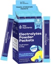 KEY NUTRIENTS Multivitamin Electrolytes Powder Packets - Delicious Blueberry Limonada 20 Pack Pacotes de hidratação - Travel Hydration Powder - Sem açúcar, Sem calorias, Gluten Free - Made in USA