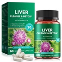 Fígado Cleanse Detox & Repair - Saúde Suporte ao fígado Suplemento de ervas com cardo de leite, Burdock, Curcumin açafrão, Dandelion, e mais - 60 Vegan Phyto-Caps líquido