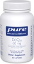 Encapsulamentos puros CoQ10 60 mg Coenzima Q10 Supplement for Energy, Antioxidants, Cérebro e Saúde Celular, Cognição e Suporte Cardiovascular*