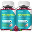 2 Pacote Ashwagandha Gummies, Suporte para Imunidade, Relaxação, Calm Mood & Zzz, Suplementos Ashwagandha para homens e mulheres, sabor de mirtilo natural, 120 Conde