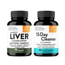 Sandhu do fígado renew Cleanse Detox Suporte e 15 dias Gut Cleanse Suplemento de suporte para mulheres e homens