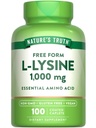 Nature's Truth L Lysina 1000mg 100 Caplets revestidos □ Essential Amino Acid Vegan, Non-GMO, & Suplemento sem glúten