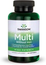 Swanson Multi Sem Ferro Multivitamínico Suplemento Saúde Fórmula 120 Softgels